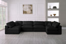 Plush Black Velvet Standard Cloud Modular Sectional - NY Furniture Direct (NY)