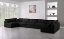 Plush Black Velvet Standard Cloud Modular Sectional - NY Furniture Direct (NY)
