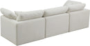 Plush Cream Velvet Standard Cloud Modular Sofa - NY Furniture Direct (NY)