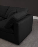 Plush Black Velvet Standard Cloud Modular Sofa - NY Furniture Direct (NY)