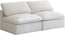 Plush Cream Velvet Standard Cloud Modular Sofa - NY Furniture Direct (NY)