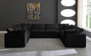 Plush Black Velvet Standard Cloud Modular Sectional - NY Furniture Direct (NY)