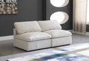 Plush Cream Velvet Standard Cloud Modular Sofa - NY Furniture Direct (NY)