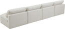 Plush Cream Velvet Standard Cloud Modular Sofa - NY Furniture Direct (NY)