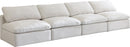 Plush Cream Velvet Standard Cloud Modular Sofa - NY Furniture Direct (NY)