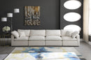 Plush Cream Velvet Standard Cloud Modular Sofa - NY Furniture Direct (NY)
