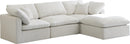 Plush Cream Velvet Standard Cloud Modular Sectional - NY Furniture Direct (NY)