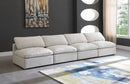Plush Cream Velvet Standard Cloud Modular Sofa - NY Furniture Direct (NY)
