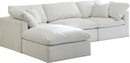 Plush Cream Velvet Standard Cloud Modular Sectional - NY Furniture Direct (NY)