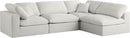 Plush Cream Velvet Standard Cloud Modular Sectional - NY Furniture Direct (NY)