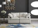 Plush Cream Velvet Standard Cloud Modular Sofa - NY Furniture Direct (NY)