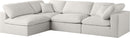 Plush Cream Velvet Standard Cloud Modular Sectional - NY Furniture Direct (NY)