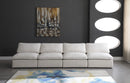 Plush Cream Velvet Standard Cloud Modular Sofa - NY Furniture Direct (NY)
