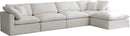 Plush Cream Velvet Standard Cloud Modular Sectional - NY Furniture Direct (NY)