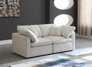 Plush Cream Velvet Standard Cloud Modular Sofa - NY Furniture Direct (NY)