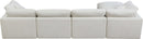 Plush Cream Velvet Standard Cloud Modular Sectional - NY Furniture Direct (NY)