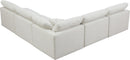 Plush Cream Velvet Standard Cloud Modular Sectional - NY Furniture Direct (NY)