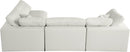 Plush Cream Velvet Standard Cloud Modular Sectional - NY Furniture Direct (NY)
