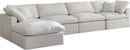 Plush Cream Velvet Standard Cloud Modular Sectional - NY Furniture Direct (NY)
