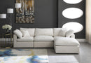 Plush Cream Velvet Standard Cloud Modular Sectional - NY Furniture Direct (NY)