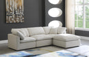Plush Cream Velvet Standard Cloud Modular Sectional - NY Furniture Direct (NY)