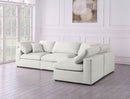 Plush Cream Velvet Standard Cloud Modular Sectional - NY Furniture Direct (NY)