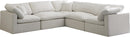 Plush Cream Velvet Standard Cloud Modular Sectional - NY Furniture Direct (NY)