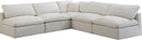 Plush Cream Velvet Standard Cloud Modular Sectional - NY Furniture Direct (NY)