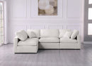Plush Cream Velvet Standard Cloud Modular Sectional - NY Furniture Direct (NY)