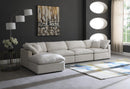 Plush Cream Velvet Standard Cloud Modular Sectional - NY Furniture Direct (NY)