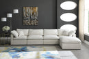 Plush Cream Velvet Standard Cloud Modular Sectional - NY Furniture Direct (NY)