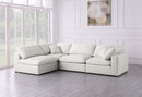 Plush Cream Velvet Standard Cloud Modular Sectional - NY Furniture Direct (NY)