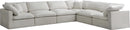 Plush Cream Velvet Standard Cloud Modular Sectional - NY Furniture Direct (NY)
