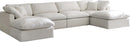 Plush Cream Velvet Standard Cloud Modular Sectional - NY Furniture Direct (NY)