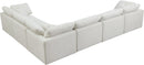Plush Cream Velvet Standard Cloud Modular Sectional - NY Furniture Direct (NY)