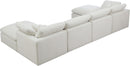 Plush Cream Velvet Standard Cloud Modular Sectional - NY Furniture Direct (NY)