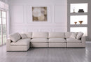 Plush Cream Velvet Standard Cloud Modular Sectional - NY Furniture Direct (NY)
