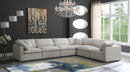 Plush Cream Velvet Standard Cloud Modular Sectional - NY Furniture Direct (NY)