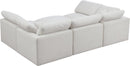 Plush Cream Velvet Standard Cloud Modular Sectional - NY Furniture Direct (NY)