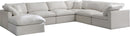 Plush Cream Velvet Standard Cloud Modular Sectional - NY Furniture Direct (NY)