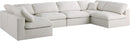 Plush Cream Velvet Standard Cloud Modular Sectional - NY Furniture Direct (NY)