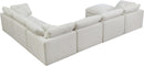 Plush Cream Velvet Standard Cloud Modular Sectional - NY Furniture Direct (NY)