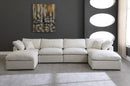 Plush Cream Velvet Standard Cloud Modular Sectional - NY Furniture Direct (NY)