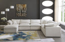 Plush Cream Velvet Standard Cloud Modular Sectional - NY Furniture Direct (NY)