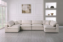 Plush Cream Velvet Standard Cloud Modular Sectional - NY Furniture Direct (NY)