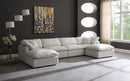 Plush Cream Velvet Standard Cloud Modular Sectional - NY Furniture Direct (NY)