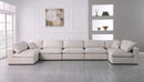 Plush Cream Velvet Standard Cloud Modular Sectional - NY Furniture Direct (NY)