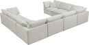 Plush Cream Velvet Standard Cloud Modular Sectional - NY Furniture Direct (NY)