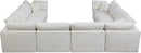 Plush Cream Velvet Standard Cloud Modular Sectional - NY Furniture Direct (NY)