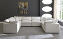Plush Cream Velvet Standard Cloud Modular Sectional - NY Furniture Direct (NY)